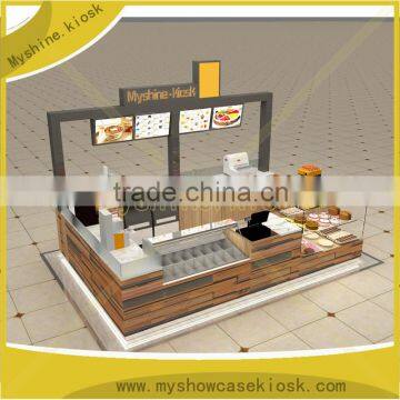 Industrial Popcorn Machine With Plywood Mall Popcorn Kiosk Coffee Kiosk Design for Sale photo-3