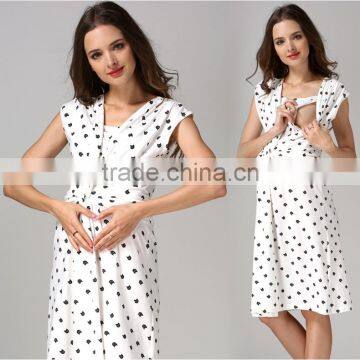Maternity dresses nursing clothes Breastfeeding Dresses for Pregnant Women