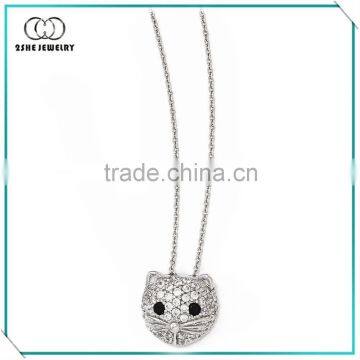 Latest cute cat design womens jewelry necklace