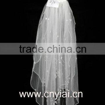 2010 new design elgant beaded wedding veil