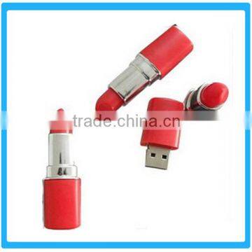 Lipstick U Disk Custom Logo USB Flash U Disk Plastic Lipstick U disk