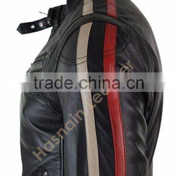 Men's Black Motorbike Leather Jacket