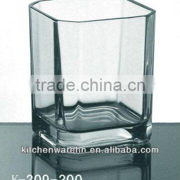 China supplier square tumbler glass for whisky drinking