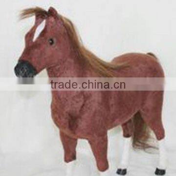 Brown White Standing Horse Realistic Life Size Horse Mannequin