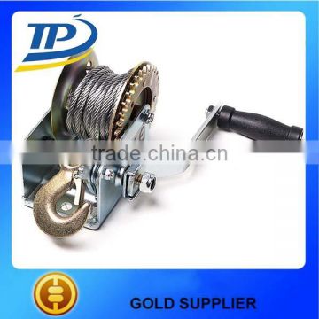 Tuopu boat hand winch crank gear winch,hand crank cable gear winch boat trailer heavy duty