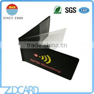Soft PVC rfid blocking holder sleeves