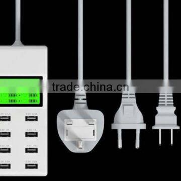 USB Hub Adapter Power Supply and plug outlet socket with led display