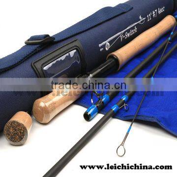 30T+36T Korean SK carbon11ft #7 4 pieces fly fishing switch rod