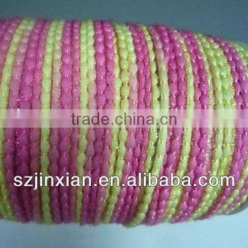 Fashion design pink&yellow cotton crochet lace trim