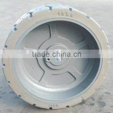 Explosion Proof Tyre Non-marking Tyre 15x5 for Genie GS2646 Electric Wide Scissor Lift Lift Height 26' photo-2