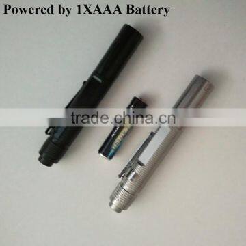 AAA Battery LED flashlight pen style light cheap led flashlight with pocket holder