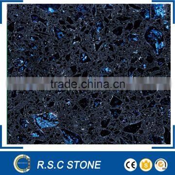 Hot sell Crystal shining blue quartz stone,quartz surface