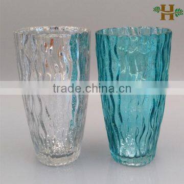 Hand blown beautiful silver glass vases for flower arrangement