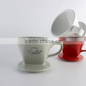 Factory Wholesale Christmas Promotional Porcelain Filter Tool, Ceramic Cone Coffee Dripper photo-2