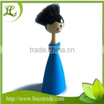 Household Plastic Cartoon Lady Pan Brush