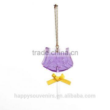 Colorful transparent lollipop key ring