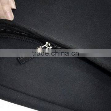 Black Classic Neoprene Laptop Handbag With Pocket photo-3
