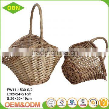 Wholesale Cheap Handmade Willow Woven Wicker Fruits Basket With Handle photo-4
