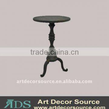 17.7"D Metal Rust Side Table