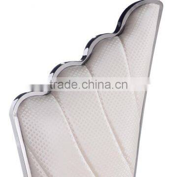 B8069 Angel Wing White Leather Recliner Dining Chair photo-4