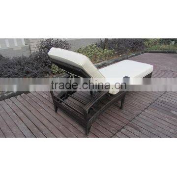 Double and Single Flat Rattan Chaise Lounge Daybed photo-4