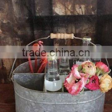 6 Grids Portable Metal Kitchen Storage Box/Utensil Caddy/Picnic Collector/Beer Bucket/House Keeper photo-4