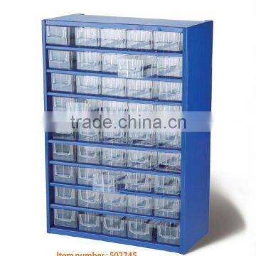 45 Plastic Bin Organizer With Full Length Drawe,storage cabinet with 45 visible bins (502745)