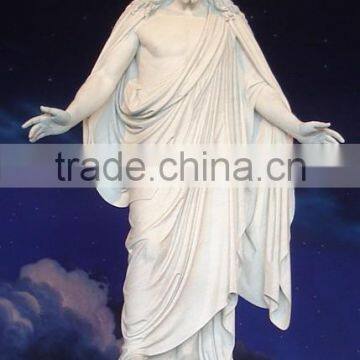 outdoor garden decoration hand carved marble jesus statue for sale