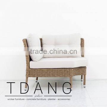 Harrison Outdoor Corner Bench - Vietnam Conversation Furniture - Resin Wicker photo-2