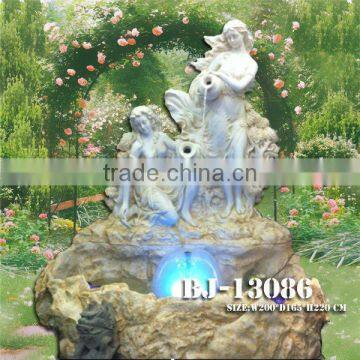 indoor water feature statues fountain with lamps