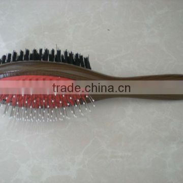 Double side wooden pet brush