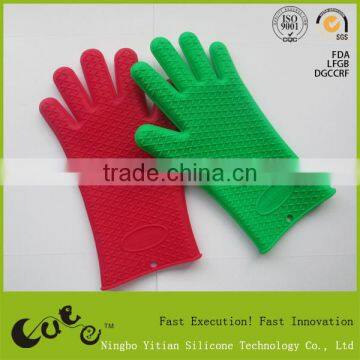 silicone glove,oven mitt ,heat resistant silicone cooking gloves,5 Fingered silicon glove