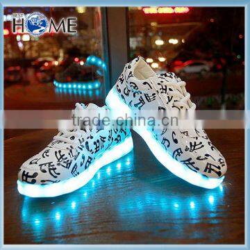 Plus Size 35-46 Led Shoes Men Women light up led shoes USB charge dance led shoes