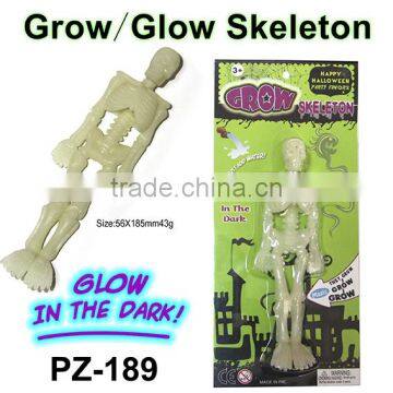 Plastic Grow and Glow Skeleton Toys