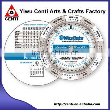 Customized 4 Color Printing Perpetual Calendar & Scheduling Wheel Calculator