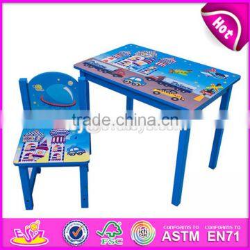 2017 New Design Home / School / Cartoon Wooden Boys Table and Chairs W08G199 photo-2