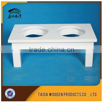 Wooden Pet Dish Holder With Stainless Steel Bowl / Wooden Dog Dishes Bowl / Wood Pet Bowl Dish photo-4