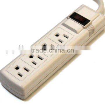 UL-Listed 4 outlet power strip with surge protector