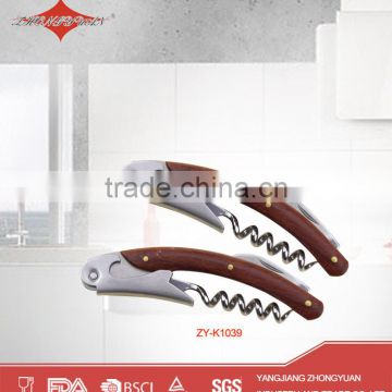 Novelty high quality wine corkscrew with wooden handle