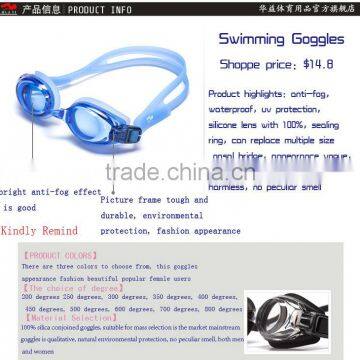 High Quality Optical Swimming Glasses Waterproof Anti-fog Myopia Swimming Goggles 200~800 Degrees photo-4