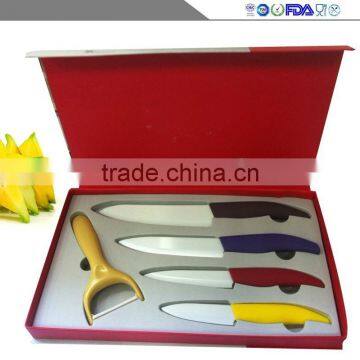 3"4"5"6" Piece Kitchen Ceramic Knife Sets With Color Gift Box photo-3