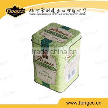 Coffee tin box in column sgape with color print