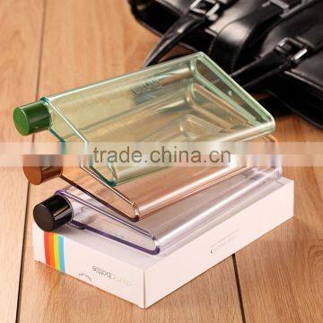 2016 A5 Square Plastic Notebook Bottle Water Sports Bottle Pocket Bottle photo-6