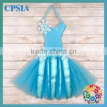 2014 Fashion Snowflake Pattern Tutu Bow Holder with Blue Tulle Ideal Gift and Home Decoration