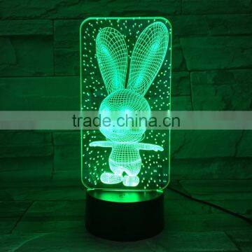 UCHOME Acrylic 7 Colorful 3D Illusion Night Light Bluetooth Speaker 3D Night Light photo-2