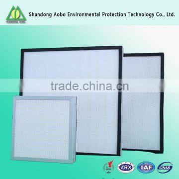 HVAC, H13/14 wood frame Aluminum Separator deep-pleated HEPA filter for cleanroom