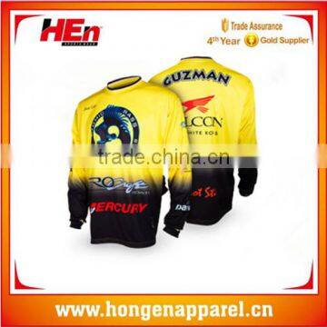 HongEn Apparel custom Youth Fishing Jerseys Traditional Dye Sub Fishing Shirt