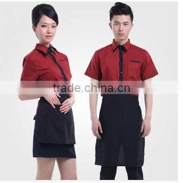 Work wear 2017 new arrival hotel and restaurant server uniform unisex work wear