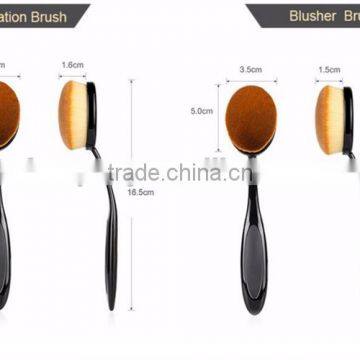 New Professional 10 Pcs Soft Oval Toothbrush Design Makeup Brush Sets Foundation Brushes Cream Contour Powder Blush Conceal photo-6