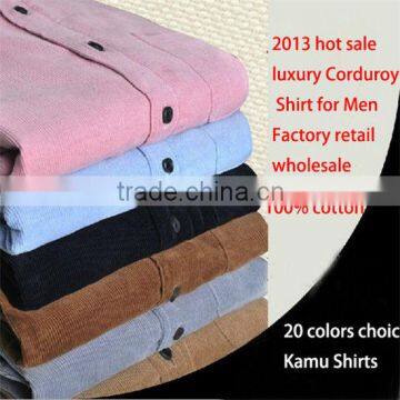 Luxury corduroy shirt design/casual men shirts/long sleeve corduroy shirt/winter shirts